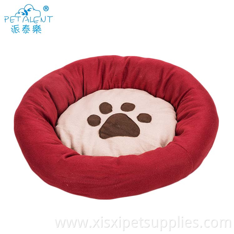 Luxury round fleece pet bed/dog cushion